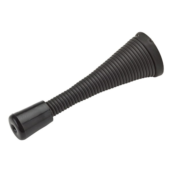National Hardware National Hardware 3 in. L Steel w/Rubber Tip Oil Rubbed Bronze Black Spring Door Stop Mounts to wall N331-132 - main